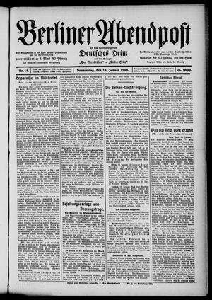 Berliner Abendpost vom 14.01.1909