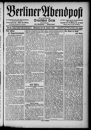 Berliner Abendpost vom 20.01.1909