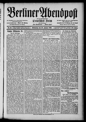 Berliner Abendpost vom 27.01.1909