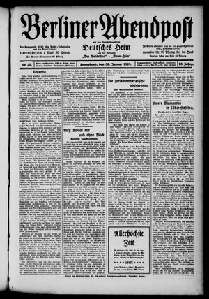 Berliner Abendpost vom 30.01.1909