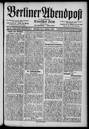 Berliner Abendpost vom 02.02.1909