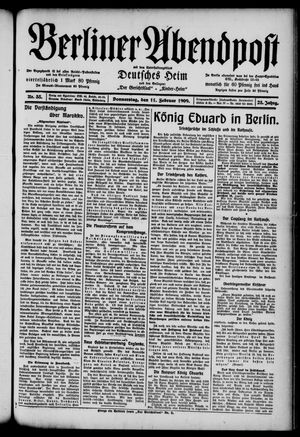 Berliner Abendpost vom 11.02.1909