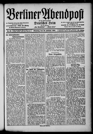 Berliner Abendpost vom 23.02.1909