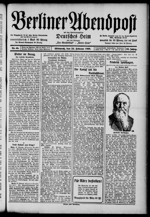 Berliner Abendpost vom 24.02.1909