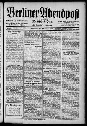 Berliner Abendpost vom 25.02.1909