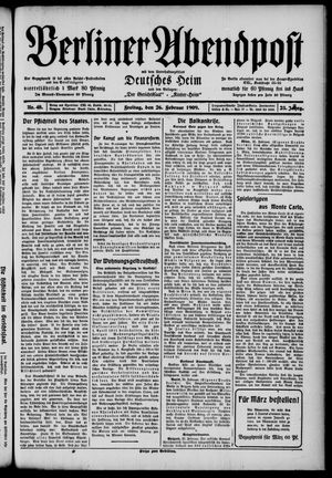 Berliner Abendpost vom 26.02.1909