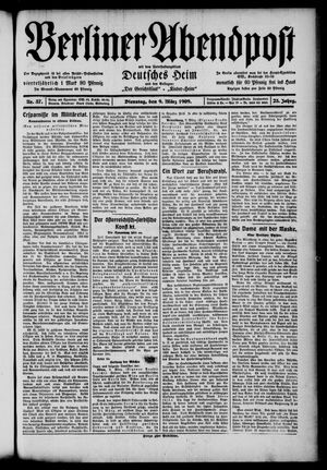 Berliner Abendpost vom 09.03.1909