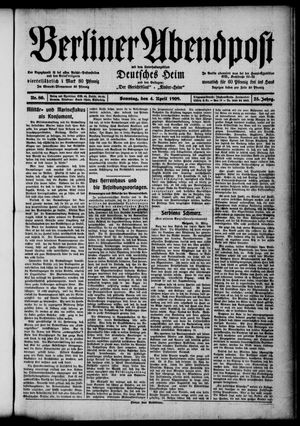 Berliner Abendpost vom 04.04.1909