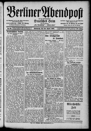 Berliner Abendpost vom 28.04.1909