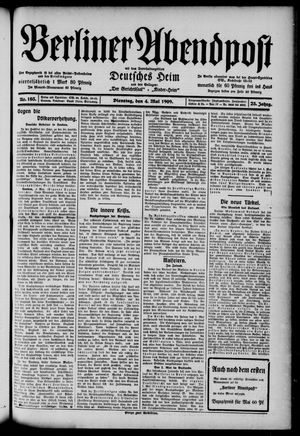 Berliner Abendpost vom 04.05.1909
