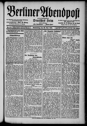 Berliner Abendpost vom 20.05.1909