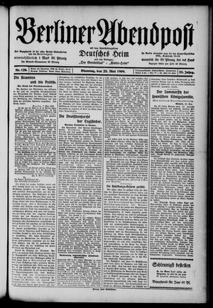 Berliner Abendpost vom 25.05.1909