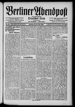 Berliner Abendpost vom 30.05.1909