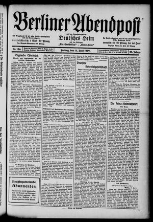 Berliner Abendpost vom 11.06.1909