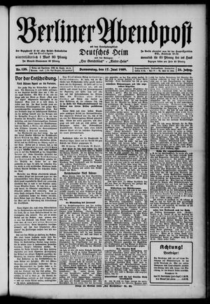 Berliner Abendpost vom 17.06.1909