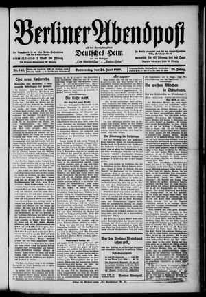 Berliner Abendpost vom 24.06.1909