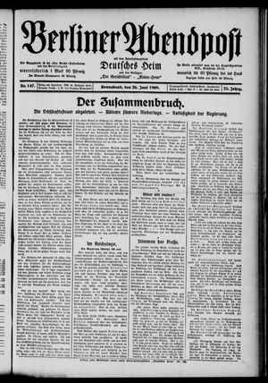 Berliner Abendpost vom 26.06.1909