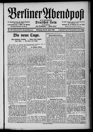 Berliner Abendpost vom 29.06.1909