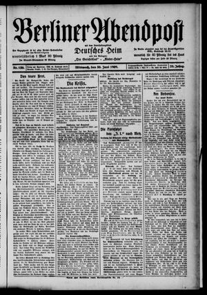Berliner Abendpost vom 30.06.1909