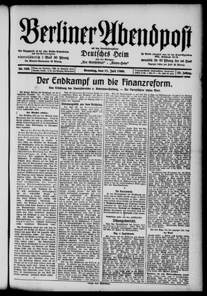 Berliner Abendpost vom 11.07.1909