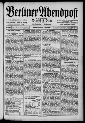 Berliner Abendpost vom 21.07.1909