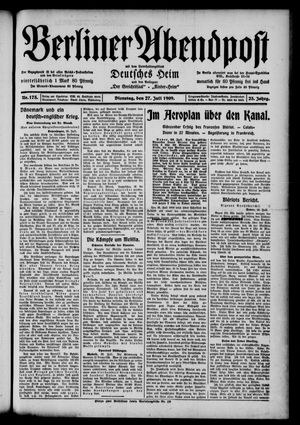 Berliner Abendpost vom 27.07.1909