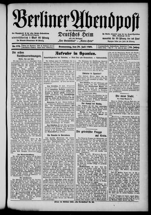 Berliner Abendpost vom 29.07.1909