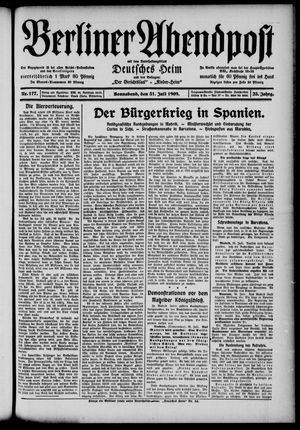 Berliner Abendpost vom 31.07.1909