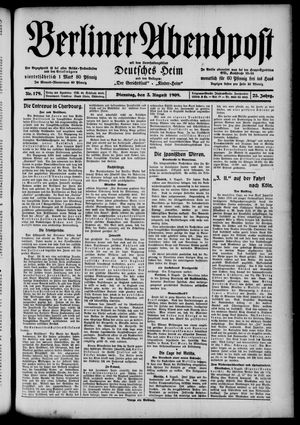 Berliner Abendpost vom 03.08.1909