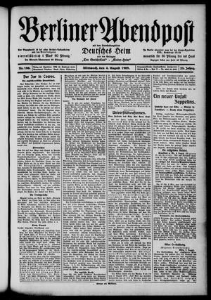 Berliner Abendpost vom 04.08.1909