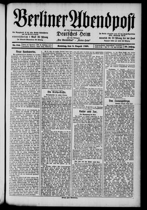Berliner Abendpost on Aug 8, 1909
