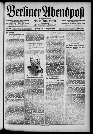 Berliner Abendpost vom 13.08.1909