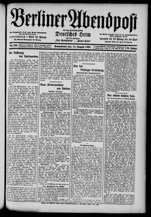 Berliner Abendpost vom 14.08.1909