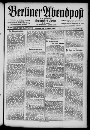 Berliner Abendpost vom 15.08.1909