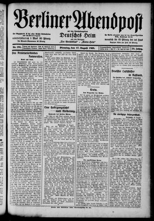 Berliner Abendpost vom 17.08.1909
