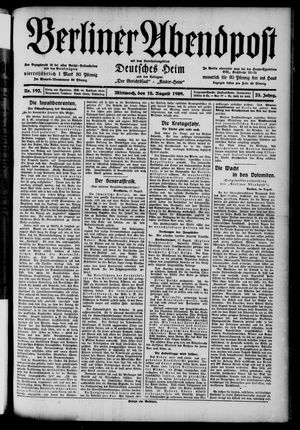 Berliner Abendpost vom 18.08.1909