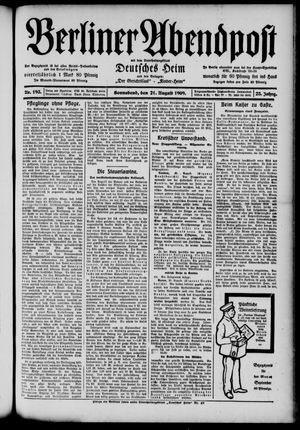 Berliner Abendpost vom 21.08.1909