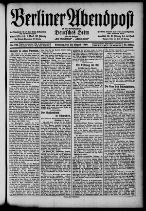 Berliner Abendpost vom 22.08.1909