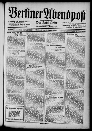 Berliner Abendpost vom 25.08.1909