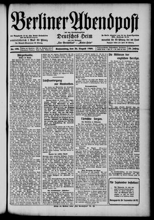 Berliner Abendpost vom 26.08.1909