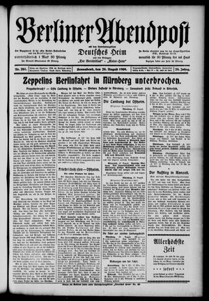 Berliner Abendpost vom 28.08.1909