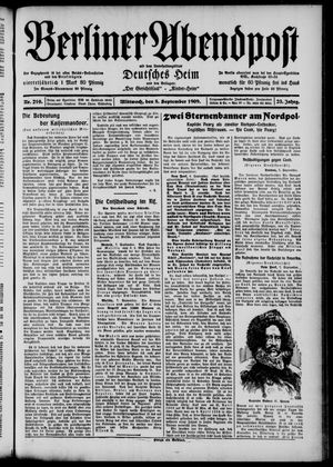 Berliner Abendpost vom 08.09.1909