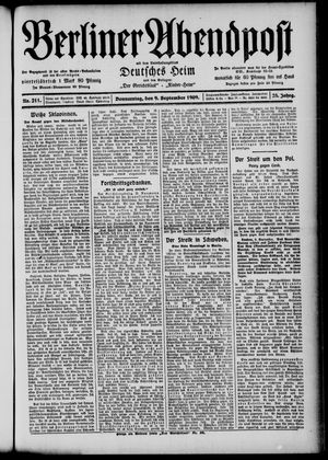 Berliner Abendpost vom 09.09.1909