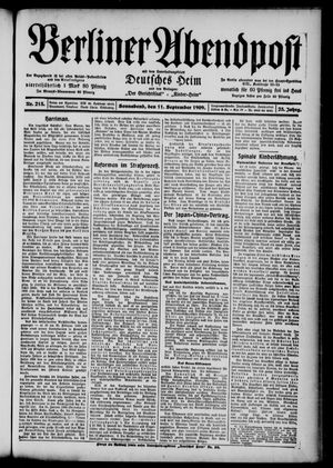 Berliner Abendpost vom 11.09.1909