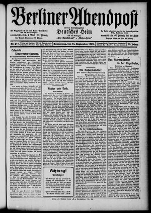 Berliner Abendpost vom 16.09.1909