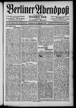 Berliner Abendpost vom 19.09.1909