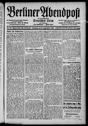Berliner Abendpost vom 21.09.1909