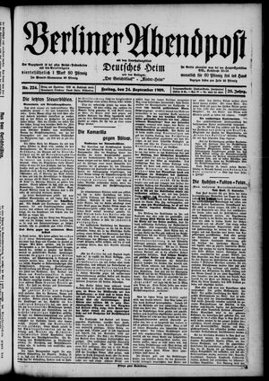 Berliner Abendpost vom 24.09.1909