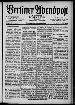 Berliner Abendpost vom 29.09.1909