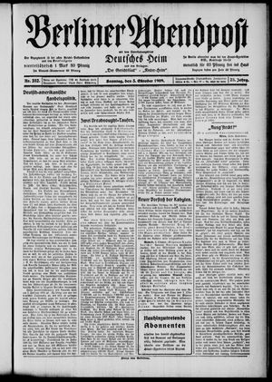 Berliner Abendpost vom 03.10.1909